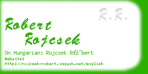 robert rojcsek business card